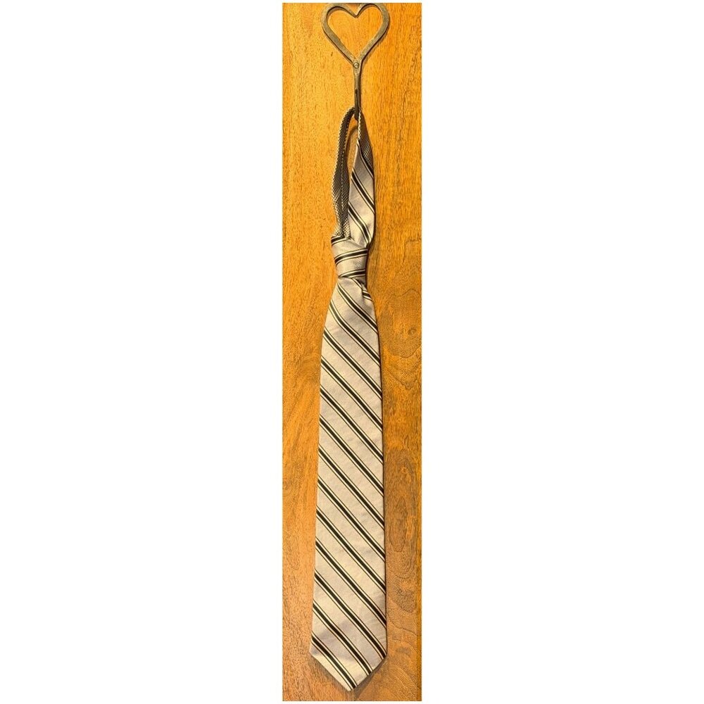 **Classic Tie **  Tommy Hilfiger ** Light Blue with Navy Stripes  [58" x 4"]